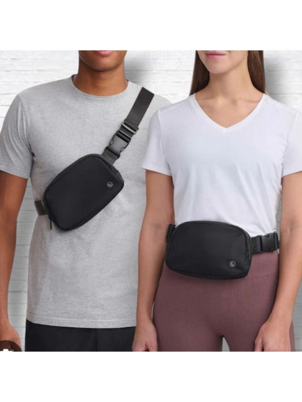 Lole Unisex Black Belt Bag Crossbody Bag O/S